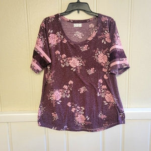 Maurices 24/7 Lace Sleeve Tee‎